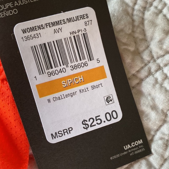 Under Armour Woman’s Challenger Knit Shorts Fluorescent Color - Picture 2 of 4